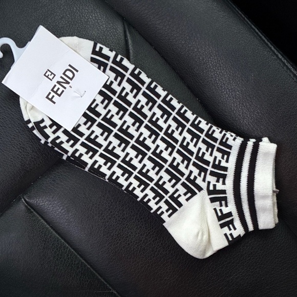 Fendi Other - Fendi Men's Monogram Black and White Socks